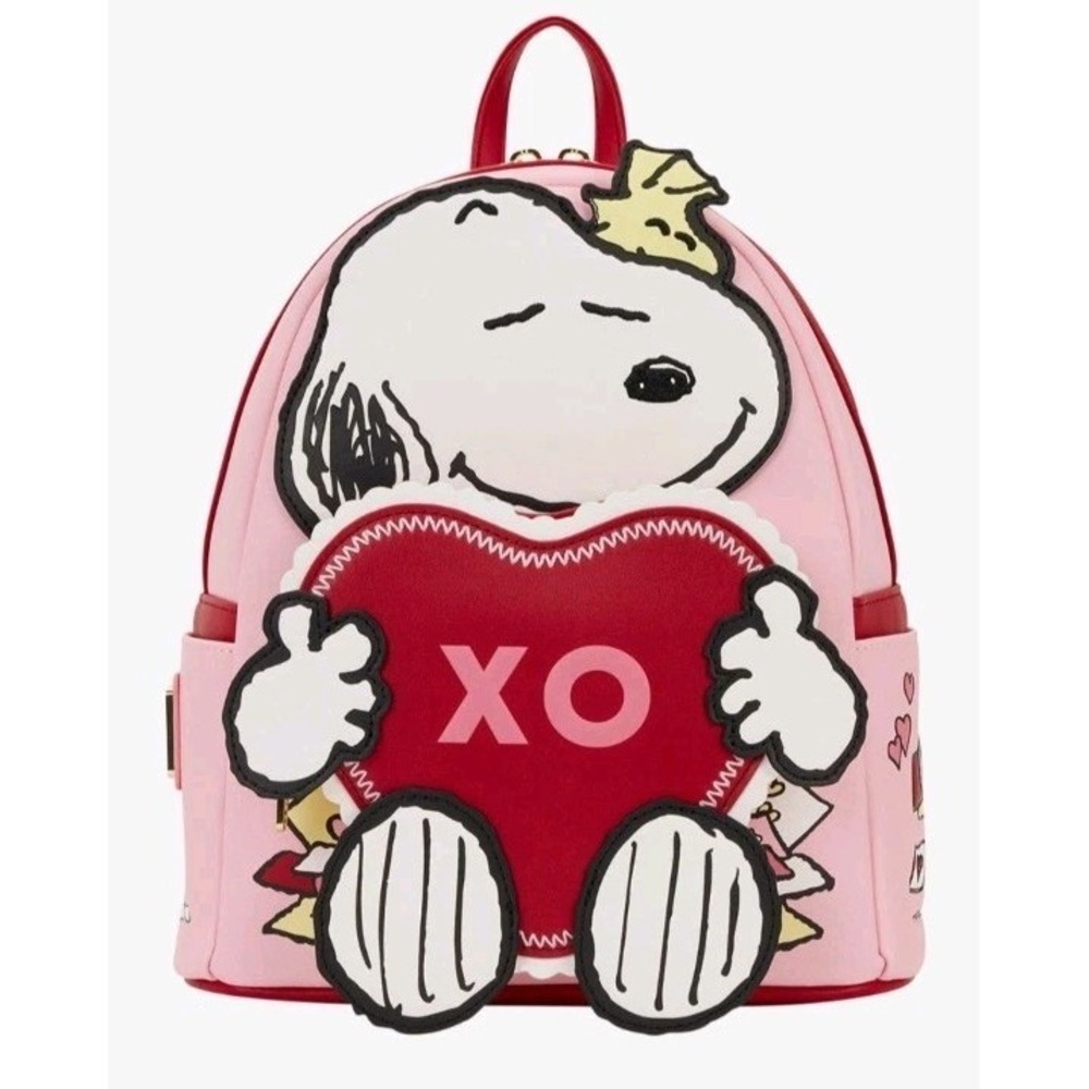 NWT Loungefly Peanuts Snoopy‎ Valentine's Day Heart Mini Backpack